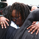 Actress Whoopi Goldberg hugs Sister Act fans during a Sister Act screening on August 3, 2017 in New York City.